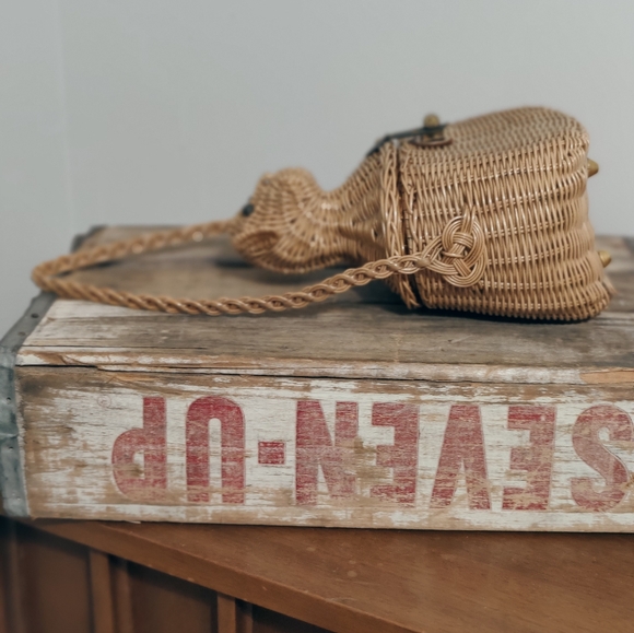 50s epic Monkey wicker purse by Simon authentic vintage RARE 1950s mid century - Picture 4 of 14